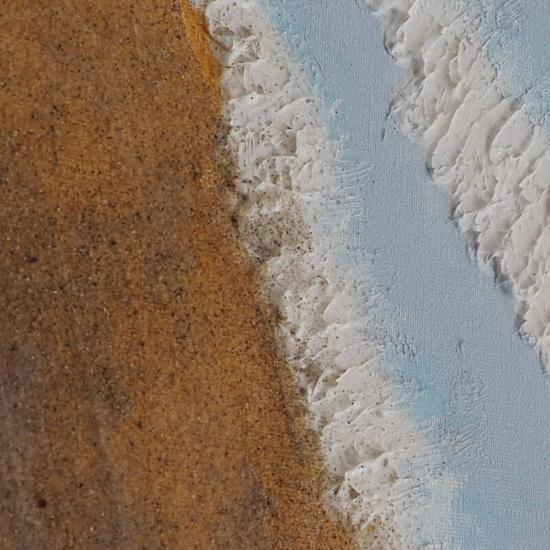 Alternative view of Sea & Sand – originalt håndmalet akrylmaleri | Unika