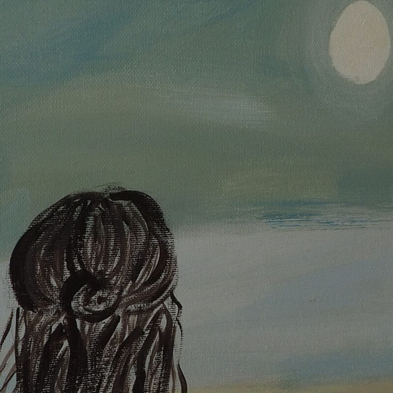 Alternative view of She Belongs to the Sea – originalt håndmalet akrylmaleri | Unika
