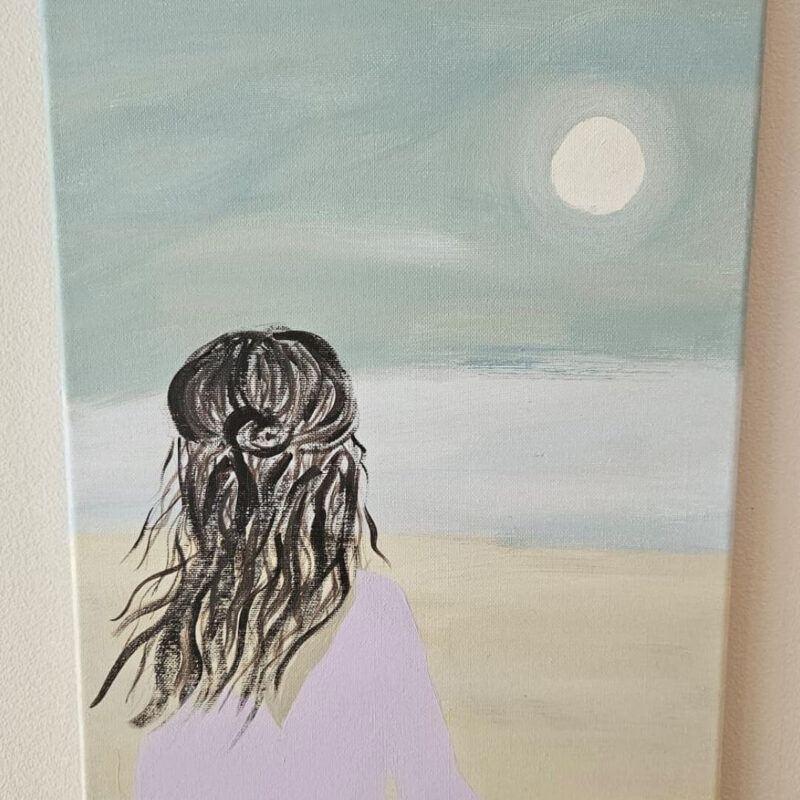 She Belongs to the Sea – originalt håndmalet akrylmaleri | Unika